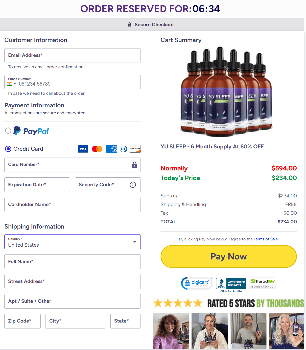 Yu Sleep-Order page